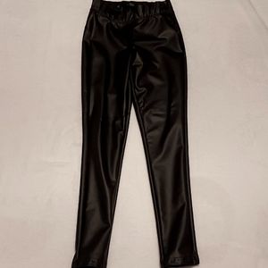 Black BBJ Los Angeles brand leather pants